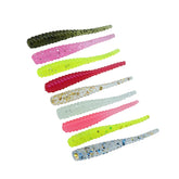 Kylebooker 50 pçs/lote silicone macio minhoca isca atificial raiz pesca curto pintail iscas de pesca wobblers mar equipamento de pesca